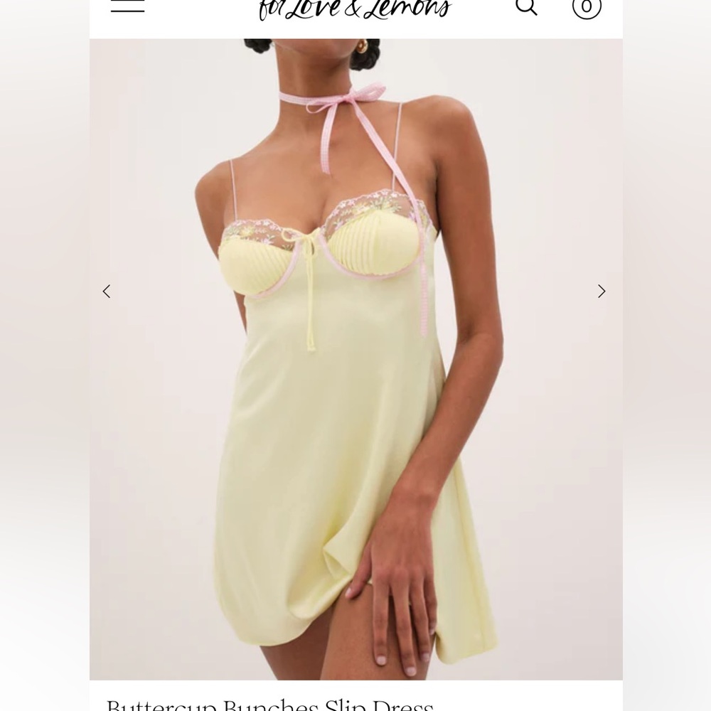 NWT For Love and Lemons Buttercup Bunches Slip